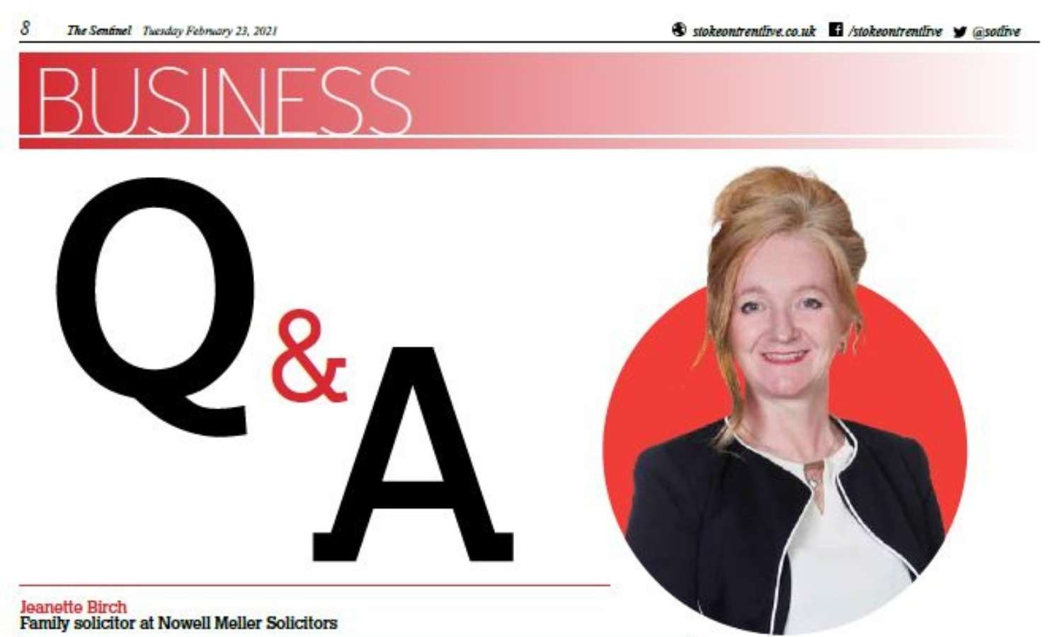 Family Teams Jeanette Does Q&A For The Sentinel